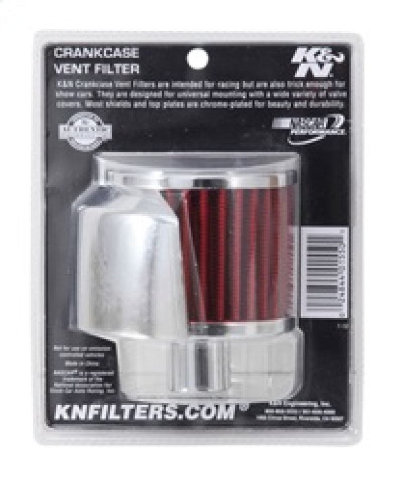 K&N 1.00in Flange ID x 3in OD x 2.5in Height Vent Filter K&N Engineering Air Filters - Universal Fit
