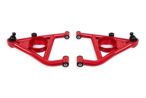 BMR 67-69 Chevrolet Camaro w/Rear Bump Stops Lower A-Arms w/ STD Ball Joint (Delrin) - Red BMR Suspension Control Arms