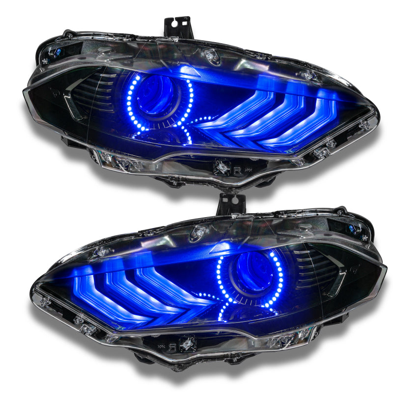 Oracle 18-21 Ford Mustang Dynamic DRL w/ Halo Kit & Sequential Turn Signal - ColorSHIFT ORACLE Lighting Headlights
