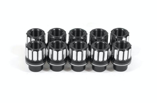 BMR 05-14 Ford Mustang Lug Nut Kit 5/8-18 RH Flange 12-pt Aluminum Set of 10 BMR Suspension Lug Nuts
