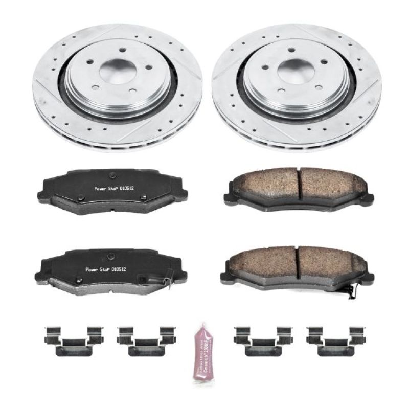 Power Stop 06-09 Cadillac XLR Rear Z23 Evolution Sport Brake Kit PowerStop Brake Kits - Performance D&S
