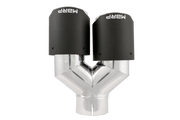MBRP 3in ID / Dual 4in OD Out Staggered L 9.37in / R 9.87in Dual Wall Carbon Fiber Univ Exhaust Tip MBRP Tips