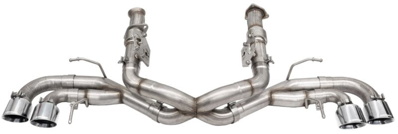 Corsa 2020-25 Corvette C8 3in Xtreme Cat-Back Exhaust 4.5in Pol Quad Tips - Deletes stock AFM Valve