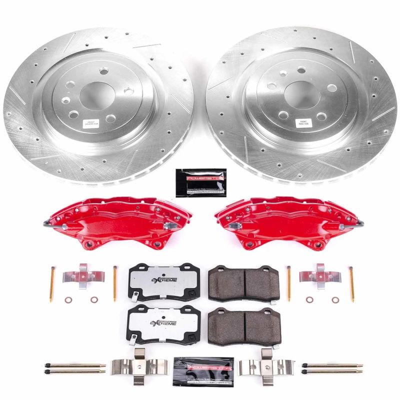 Power Stop 10-15 Chevrolet Camaro Rear Z26 Street Warrior Brake Kit w/Calipers PowerStop Brake Kits - Performance D&S
