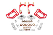 BMR 90-93 Fox Mustang Caster Camber Plates - Red BMR Suspension Shock Mounts & Camber Plates