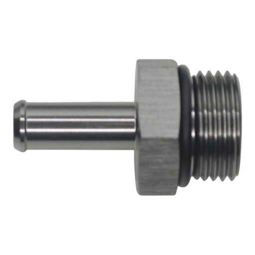 DeatschWerks 10AN ORB Male to 3/8in Male Barb Fitting - Anodized DW Titanium DeatschWerks Fittings