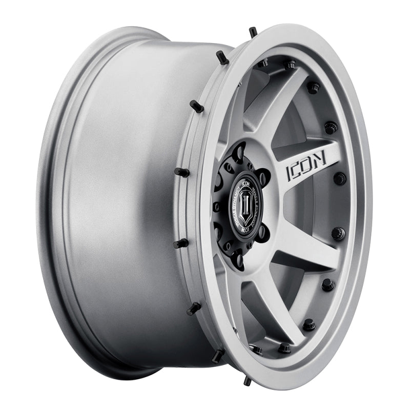 ICON Rebound Pro 17x8.5 6x135 6mm Offset 5in BS 87.1mm Bore Titanium Wheel ICON Wheels - Cast