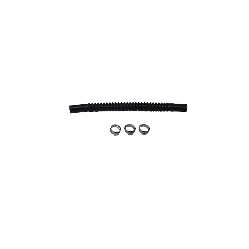 DeatschWerks Convoluted Tubing 150mm Length x 8mm ID Side 1 x 8mm ID Side 2 - Black DeatschWerks Fuel Lines