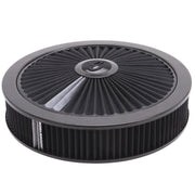 Edelbrock Air Cleaner Pro-Flo High-Flow Series Round Filtered Top 14In Dia X 3 125In Dropped Base Edelbrock Air Filters - Universal Fit
