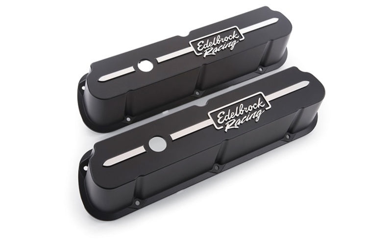 Edelbrock Valve Cover Racing Series Ford 289-302-351W CI V8 Tall Black Edelbrock Valve Covers