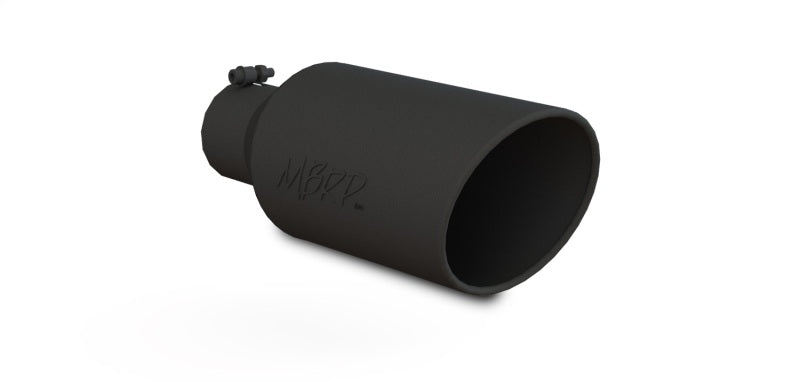 MBRP Universal Exhaust Tip 7in O.D. Rolled End 4in Inlet 18in Length - Black MBRP Tips