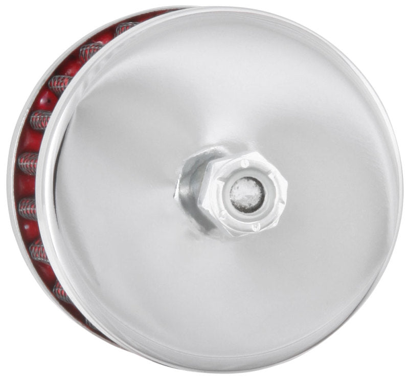 K&N Steel Base Crankcase Vent Filter 3/8in OD Tube 2in OD 1-1/2in Height K&N Engineering Air Filters - Universal Fit