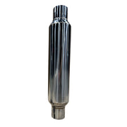Kooks 2.5in Round Clamp In Muffler 14in Long Polished Stainless Steel Kooks Headers Muffler