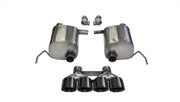 Corsa 14-19 Chevy Corvette C7 Coupe 6.2L V8 AT/MT 2.75in Valve-Back Dual Rear Exit Black Xtreme Exht CORSA Performance Axle Back