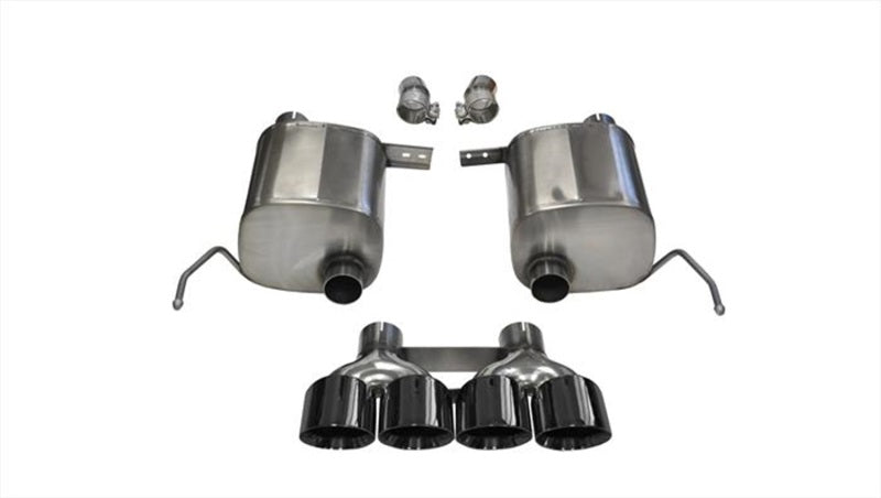 Corsa 14-19 Chevy Corvette C7 Coupe 6.2L V8 AT/MT 2.75in Valve-Back Dual Rear Exit Black Xtreme Exht CORSA Performance Axle Back