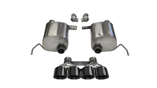 Corsa 2014-2019 Corvette C7 Coupe 6.2L V8 AT/MT 2.75in Valve-Back Dual Rear Exit Black Sport Exhaust CORSA Performance Axle Back