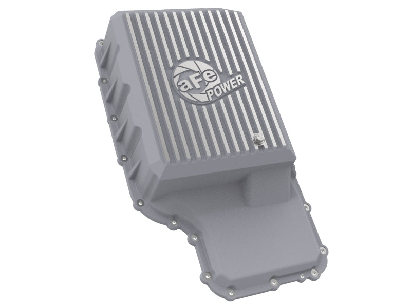 aFe 20-21 Ford Truck w/ 10R140 Transmission Pan Raw POWER Street Series w/ Machined Fins aFe Diff Covers