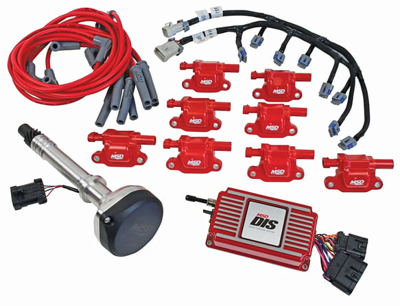 MSD DIS Direct Ignition System Kit - Red 60151 MSD Autoparts