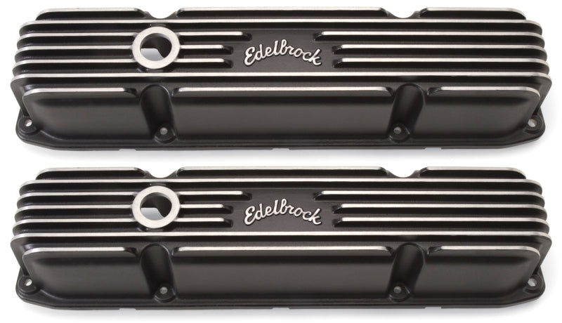 Edelbrock Valve Cover Classic Series Chrysler 383/440 CI V8 Black Edelbrock Valve Covers