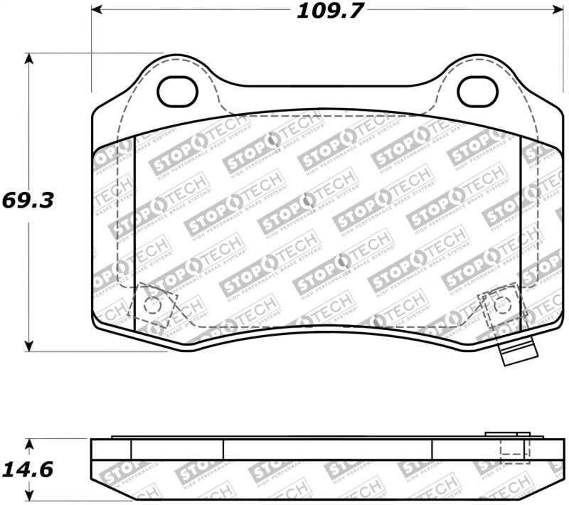 StopTech Performance 10+ Camaro Rear Brake Pads Stoptech Brake Pads - Performance