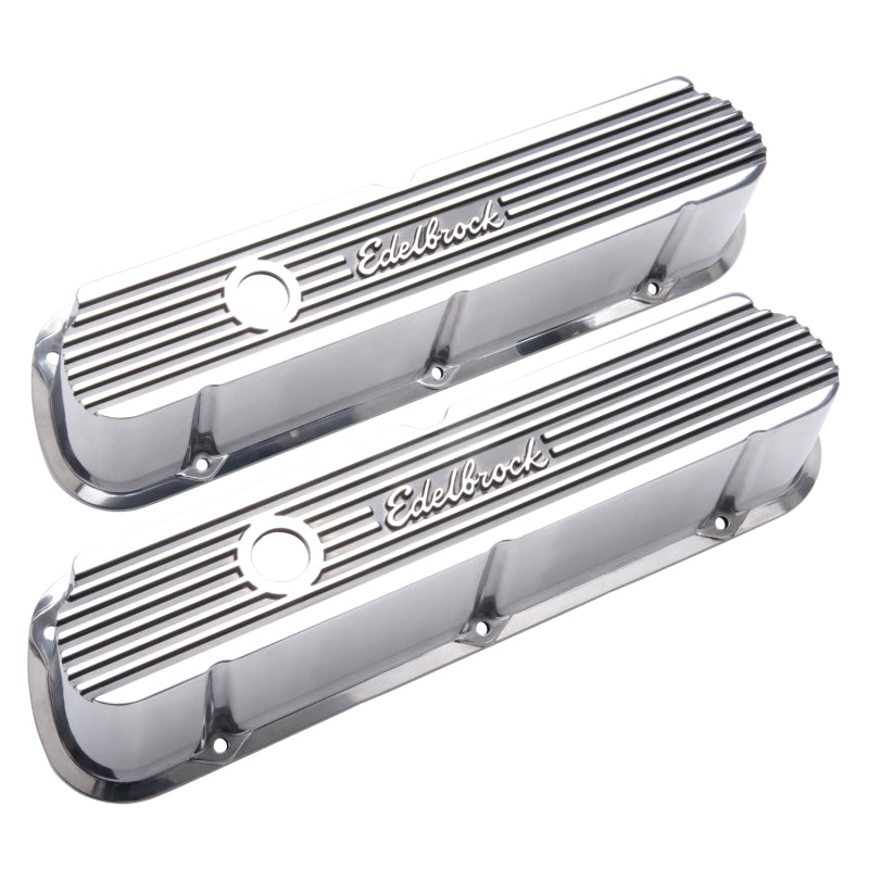 Edelbrock Valve Cover Elite II Series Ford 289-302-351W CI V8 Tall Polished Edelbrock Valve Covers