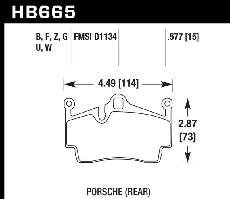 Hawk 17-20 Porsche 718 Boxster 2.0L Base Exc.Ceramic Composite Brakes Rear ER-1 Brake Pads Hawk Performance Brake Pads - Racing