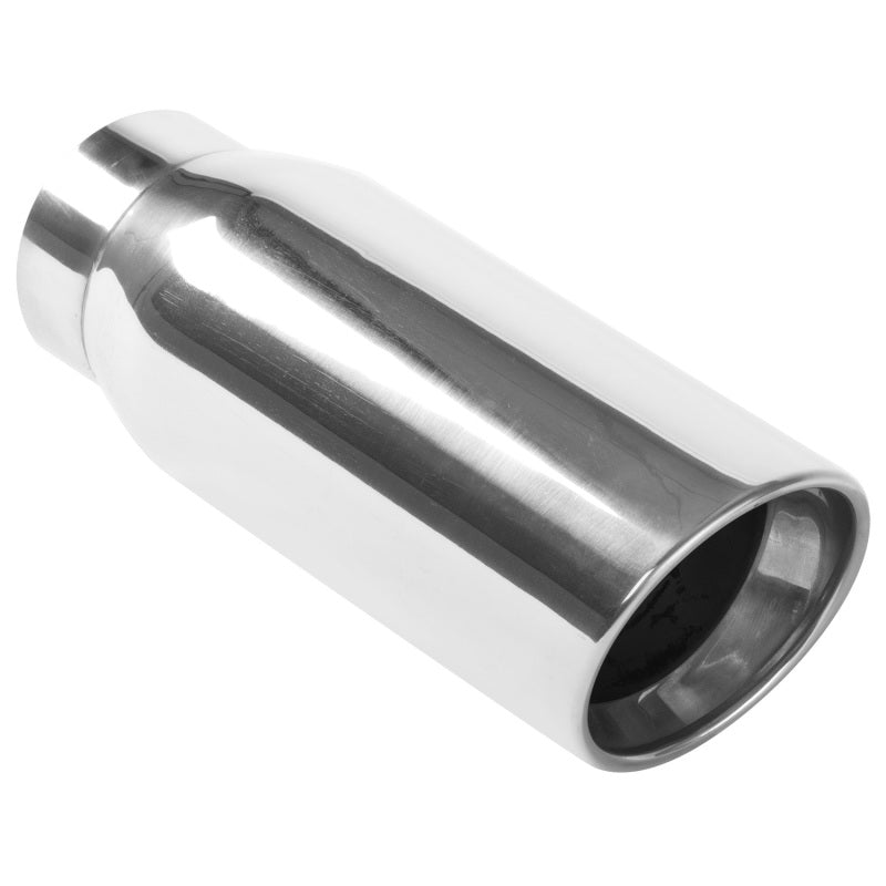 MagnaFlow Tip Stainless Double Wall Round Single Outlet Polished 4.5in DIA 3.5in Inlet 12in Length Magnaflow Catalytic Converter Universal