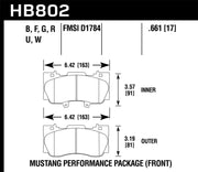 Hawk 15-17 Ford Mustang GT DTC-60 Race Front Brake Pads Hawk Performance Brake Pads - Racing