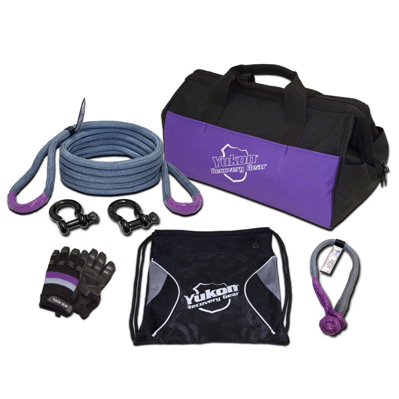Yukon Gear Recovery Gear Kit w/ 3/4in. Kinetic Rope Tow Strap Yukon Gear & Axle Tow Straps