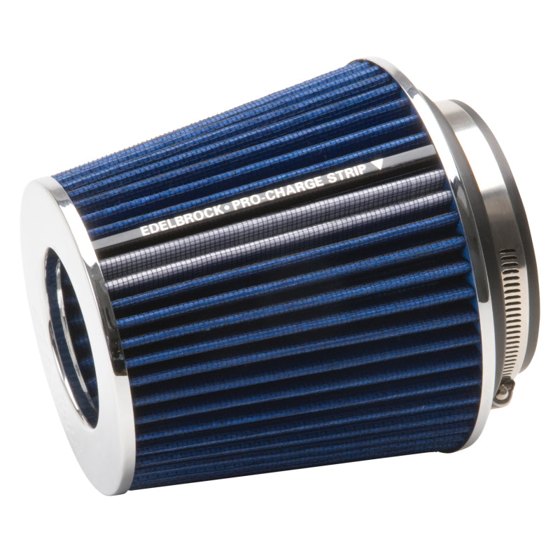 Edelbrock Air Filter Pro-Flo Series Conical 6 7In Tall Blue/Chrome Edelbrock Air Filters - Universal Fit