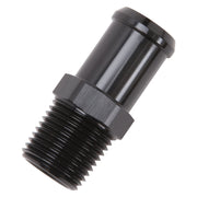 Edelbrock Hose End Straight 1/2In NPT to 3/4In Barb Black Anodize Edelbrock Fittings