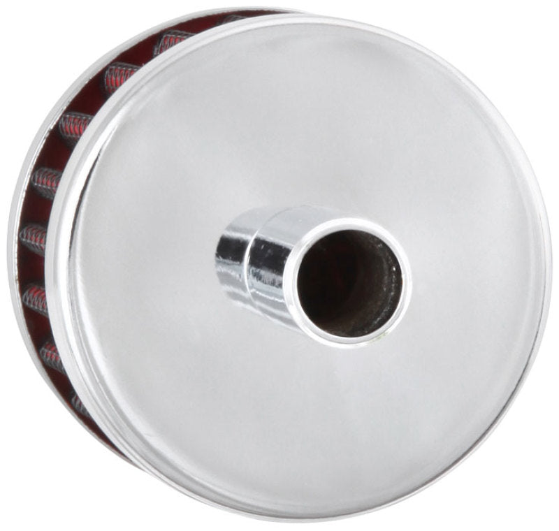 K&N Steel Base Chrome Top Crankcase Vent Filter 1/2in. Vent / 2in. OD / 1-1/2in. Height K&N Engineering Air Filters - Universal Fit