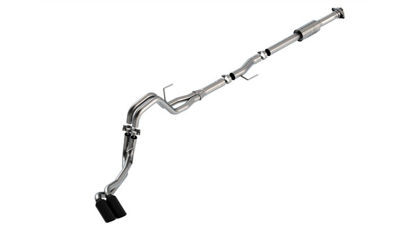 Borla F-150 2021 2.7L/3.5L 4dr CC SB EC STB Lari/King R/Plinum/LTD 3/2.25 DSE CB AK BLK CHR Tips Borla Catback