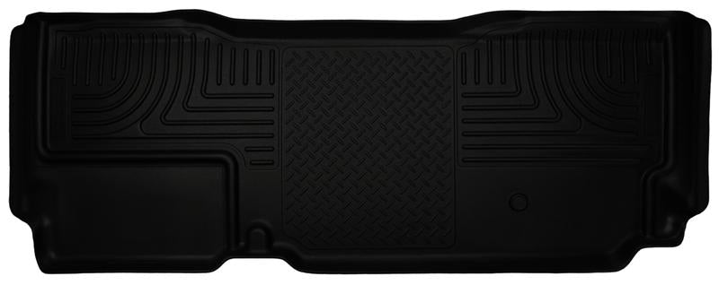 Husky Liners 11-15 Ford F250/F350/F450 Super Duty Ext Cab WeatherBeater Black 2nd Seat Floor Liners