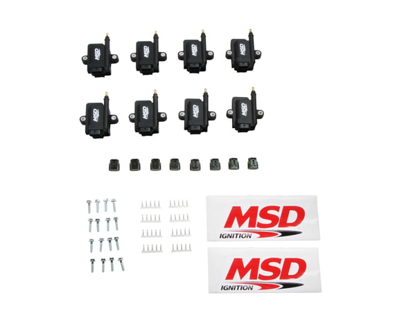 MSD Ignition Coil - Smart - 8-Pack - Black 82893-8 MSD Autoparts