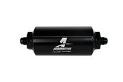 Aeromotive In-Line Filter - (AN-6 Male) 40 Micron Stainless Mesh Element Bright Dip Black Finish Aeromotive Fuel Filters