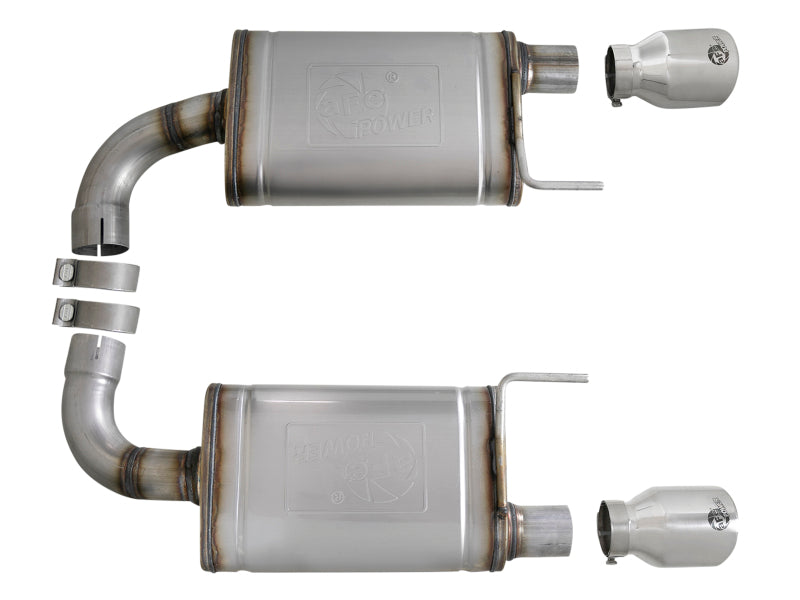 aFe MACH Force-Xp SS Axle Back Exhaust w/Polished Tips 15-17 Ford Mustang GT V8-5.0L aFe Axle Back