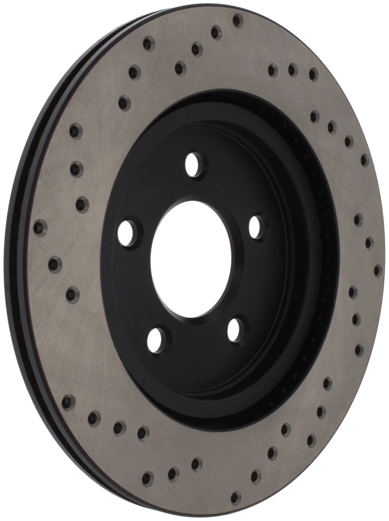 StopTech 05-10 Ford Mustang V6/4.0L / GT V8/4.6L Cross Drilled Right Rear Rotor Stoptech Brake Rotors - Drilled