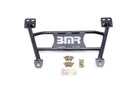 BMR 05-14 S197 Mustang Radiator Support Chassis Brace - Black Hammertone BMR Suspension Radiator Stays