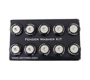 NRG Fender Washer Kit w/Rivets For Plastic (Black) - Set of 10 NRG Hardware Kits - Other
