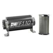 DeatschWerks Stainless Steel 10AN 10 Micron Universal Inline Fuel Filter Housing Kit (110mm) DeatschWerks Fuel Filters