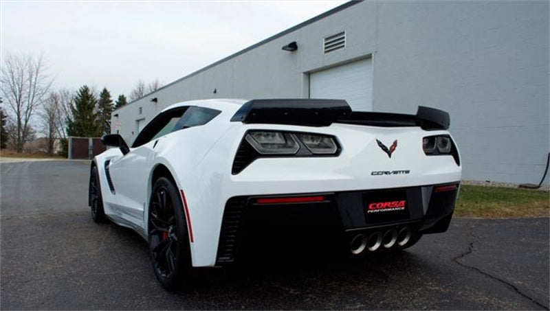 Corsa 17-19 Chevy Corvette Z06 (Grand Sport Only) 3in Axle Back Xtreme Exhaust Pol Quad 4.5in Tip CORSA Performance Axle Back