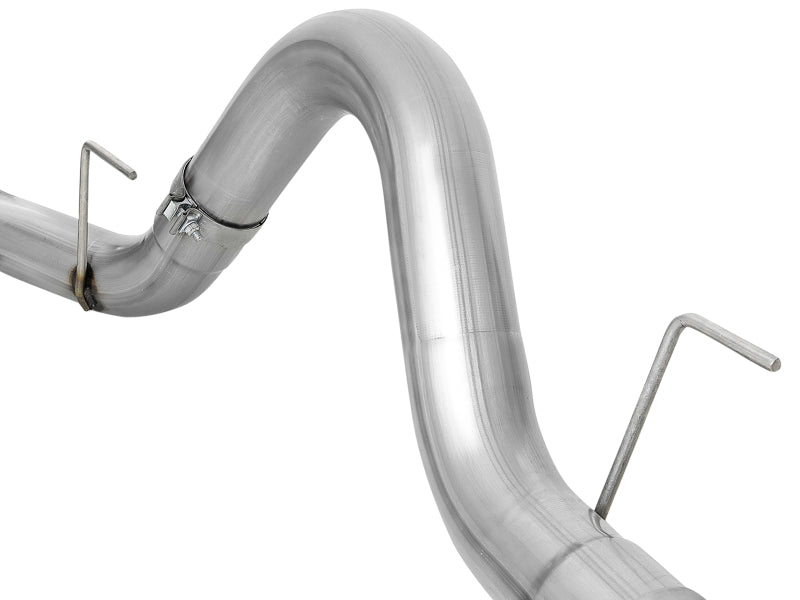 aFe Atlas 4in Aluminized Steel DPF-Back Exh 18-19 Ford F-150 V6-3.0L (td) w/ Polished Tip aFe DPF Back