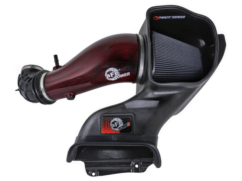 aFe 23-24 Ford F150 Raptor R Supercharged Red Carbon Track Series Air Intake w/ P5R Filter (MOQ 24) aFe Cold Air Intakes