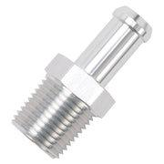 Edelbrock Hose End Straight 1/2In NPT to 1/2In Barb Clear Anodize Edelbrock Fittings