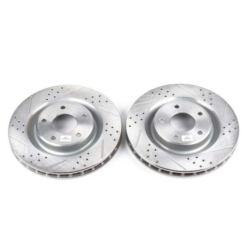 Power Stop 05-07 Cadillac XLR Front Evolution Drilled & Slotted Rotors - Pair PowerStop Brake Rotors - Slot & Drilled