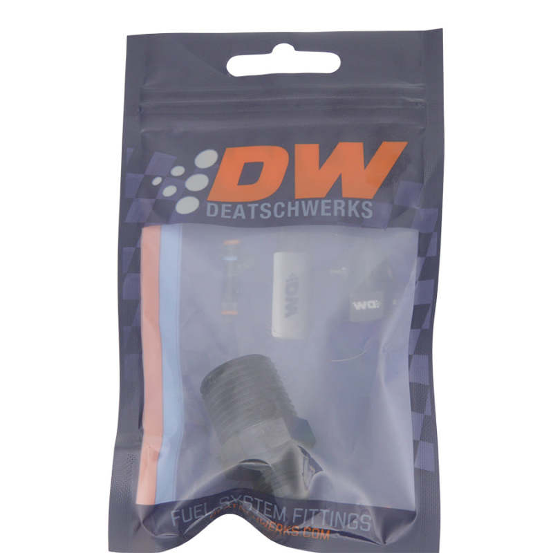 DeatschWerks 6AN Male Flare to 1/2in Male NPT Adapter - Anodized Matte Black DeatschWerks Fittings