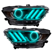 Oracle 15-17 Ford Mustang V6/GT/Shelby DRL w/ Halo Kit - ColorSHIFT w/ BC1 Controller ORACLE Lighting Headlights