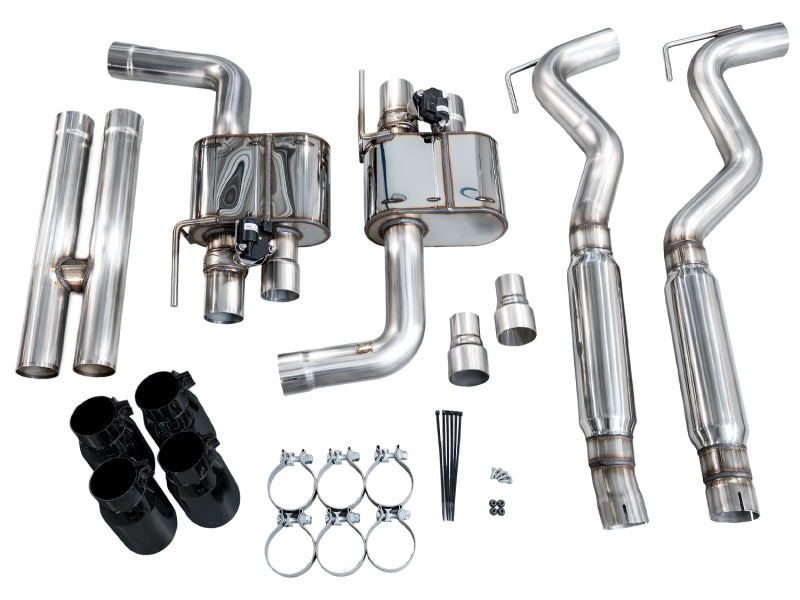 AWE Tuning 18-23 S550 Mustang GT SwitchPath Exhaust - Diamond Black Tips AWE Tuning Catback