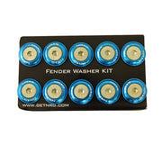 NRG Fender Washer Kit w/Rivets For Plastic (Blue) - Set of 10 NRG Hardware Kits - Other